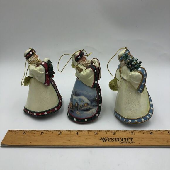 Vintage Ashton Drake 3 Set Santa Christmas Tree Ornaments Thomas Kinkade - Picture 12 of 12